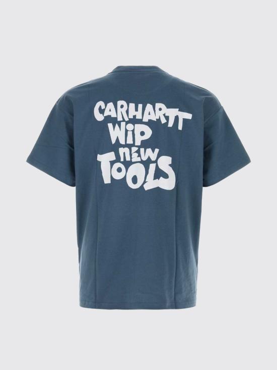 26FW 칼하트 WIP 반팔 티셔츠 I037221 0ENXX Blue - CARHARTT WIP