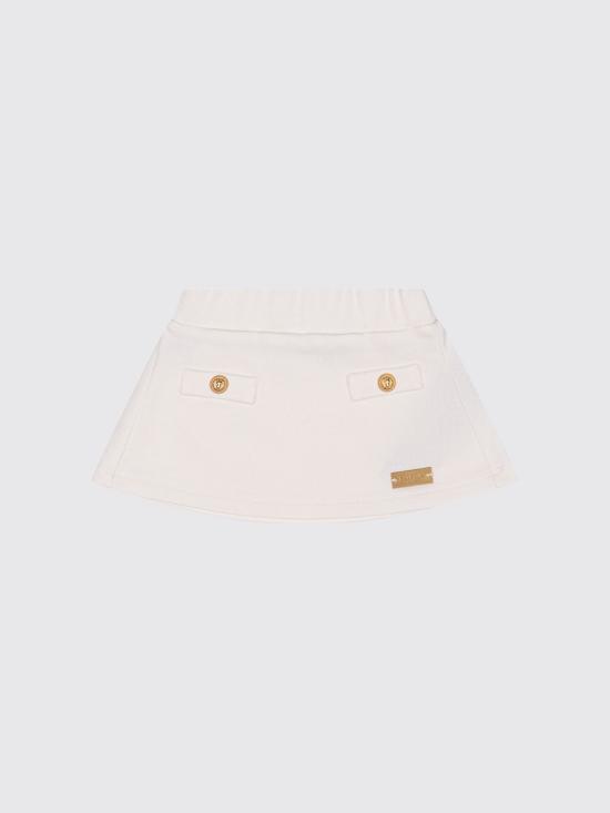 26FW [키즈] 발망 스커트 BZ7011Z3183 102 Yellow Cream