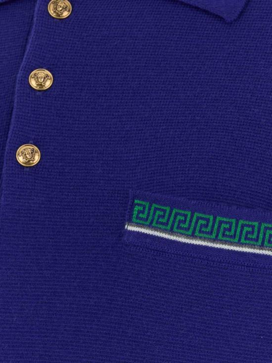 26FW 베르사체 폴로 티셔츠 10267451A19072 1UI10 Blue - VERSACE