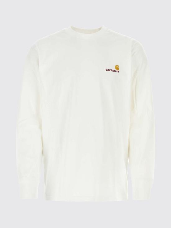 26FW 칼하트 WIP 아메리칸 스크립트 롱슬리브 티셔츠 I029955 02XX White - CARHARTT WIP