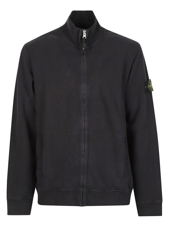 26FW 스톤 아일랜드 브러시드 오가닉 코튼 플리스 트랙 자켓 브러시드 오가닉 코튼 플리스 트랙 자켓 L2 S15 61000 66 S0A20 Black