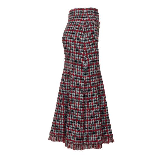 26FW 셀프 포트레이트 스커트 AW26146MSK Red - SELF PORTRAIT