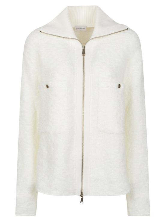 26FW 몽클레어 트위드 집업 셔츠 재킷 L2 093 2F000 31 599U8 White