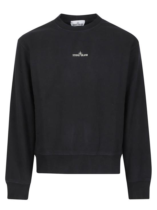 26FW 스톤 아일랜드 오가닉 코튼 로고 프린트 스웨트셔츠 오가닉 코튼 로고 프린트 스웨트셔츠 L2 S15 61000 39 S0477 Black