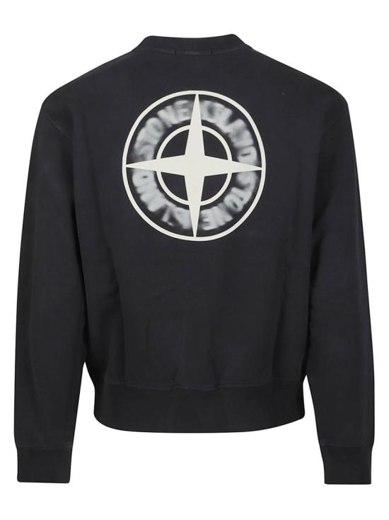 26FW 스톤 아일랜드 오가닉 코튼 로고 프린트 스웨트셔츠 오가닉 코튼 로고 프린트 스웨트셔츠 L2 S15 61000 39 S0477 Black - STONE ISLAND