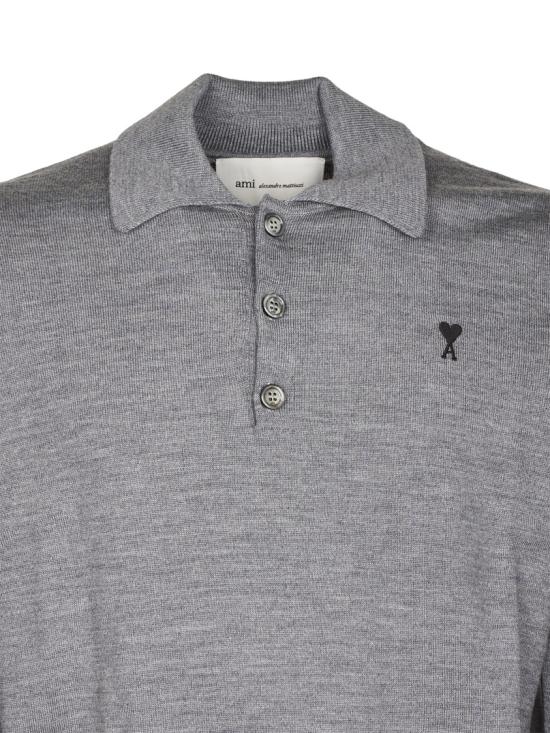 26FW 아미 니트웨어 HPL457KN0197A336 Grey - AMI
