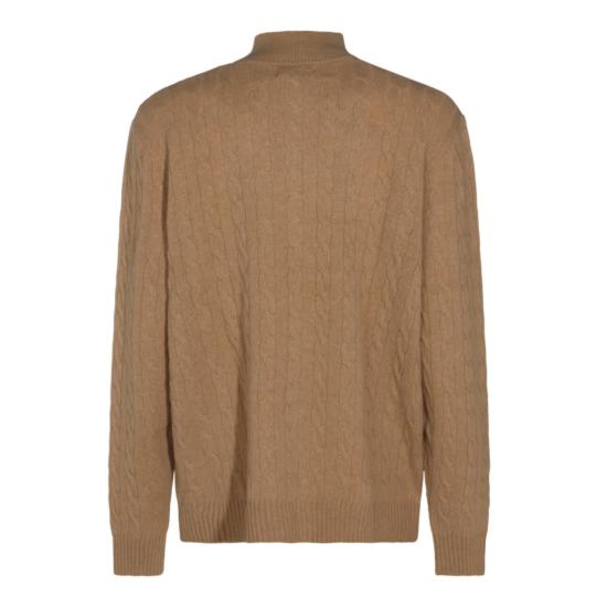 26FW 폴로 랄프로렌 포니 자수 케이블 니트 점퍼 710876766006 Brown - POLO RALPH LAUREN