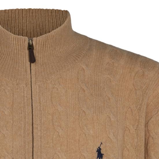 26FW 폴로 랄프로렌 포니 자수 케이블 니트 점퍼 710876766006 Brown - POLO RALPH LAUREN