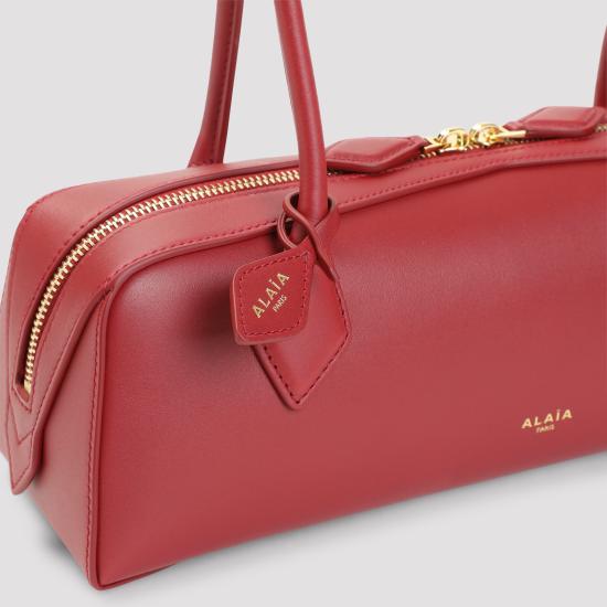 26FW 알라이아 르 테켈 미디움 레더 숄더백 AA1S06033I061 U18 ROUGE CARMIN - ALAIA