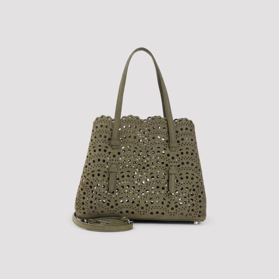26FW 알라이아 비엔 웨이브 럭스 카프스킨 미나 25 백 AA1S06725CA322 U21 VERT CAMOUFLAGE - ALAIA