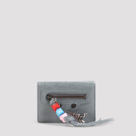 26FW 발렌시아가 르 시티 미니 지갑 810669 2ACOT 4751 BLUE GREY