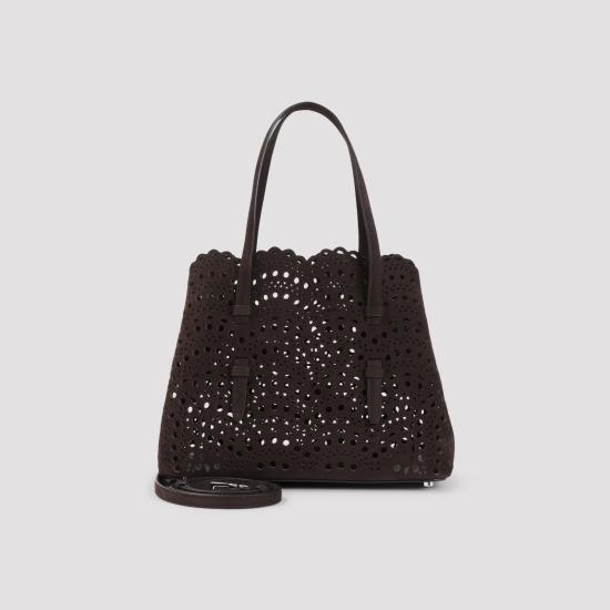 26FW 알라이아 비엔 웨이브 럭스 카프스킨 미나 25 백 AA1S06725CA322 U15 BRUN FUME - ALAIA
