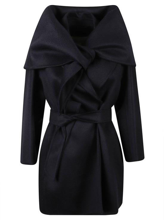 26FW 막스마라 데토 캐시미어 숄 코트 2621036011600 Black - MAX MARA