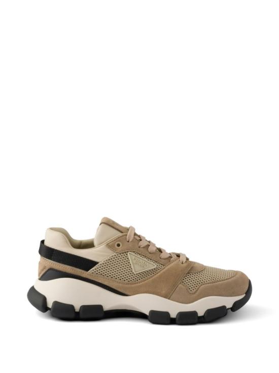 26FW 프라다 메쉬 패브릭 앤 스웨이드 스니커즈 1E506O3KU1F 045F0F24 Brown