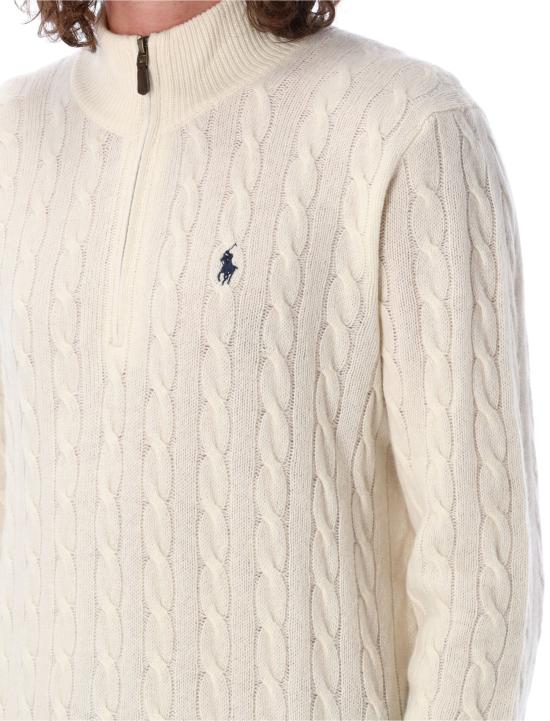26FW 폴로 랄프로렌 포니 자수 케이블 니트 점퍼 710876766 001 BEIGE - POLO RALPH LAUREN