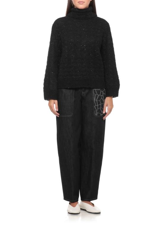 26FW 빠니깔레 니트웨어 D390479CL39D11B0995 Black - PANICALE