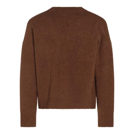 26FW 아미 빅 하트 로고 알파카 니트 가디건 UKC365KN0135A362 Brown - AMI