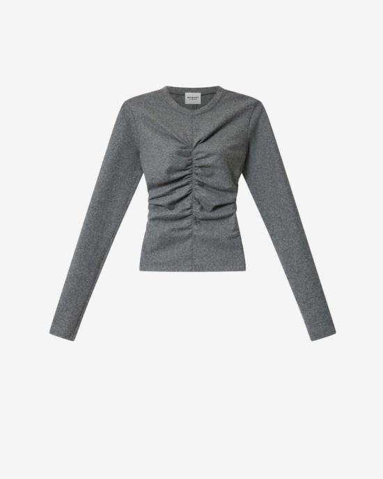  이자벨마랑 긴팔 티셔츠 이자벨 마랑 델레사 탑 그레이 - ISABEL MARANT