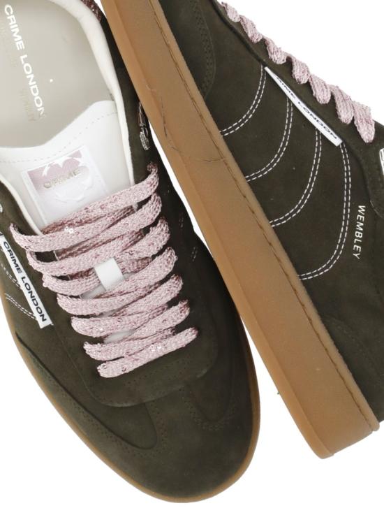 26FW 크라임런던 스니커즈 23301AA9 83WEMBLEYMILITARY GREEN Brown - CRIME LONDON