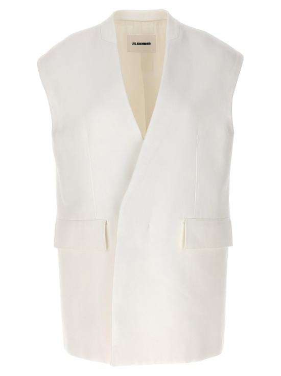  질샌더 베스트 LDJ03BN0140J45078104 WHITE