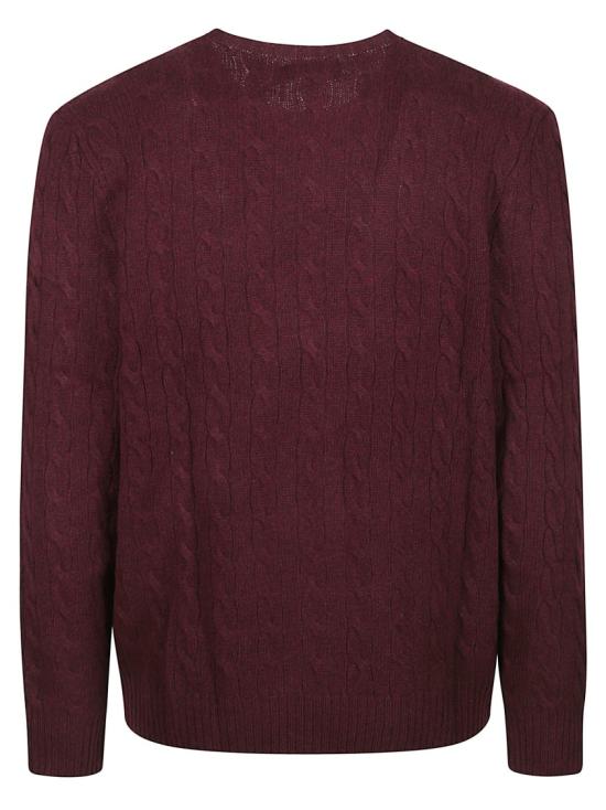 26FW 폴로 랄프로렌 케이블 니트 스웨터 710876762011 Burgundy - POLO RALPH LAUREN