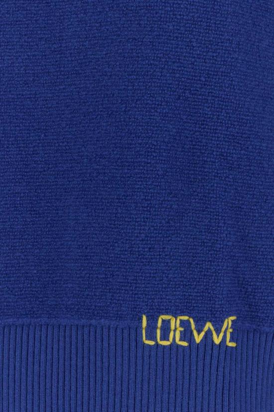 26FW 로에베 핸드 자수 디테일 울 스웨터 S359Y14KJ6 INDIGOBLUE - LOEWE
