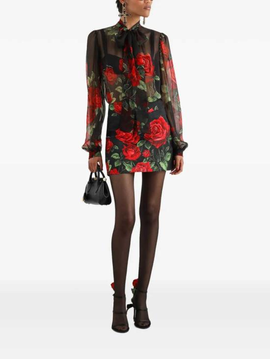 26FW 돌체앤가바나 블라우스/셔츠 F5U60TIS134 HN6EJ ROSE ROSSE F NERO - DOLCE & GABBANA