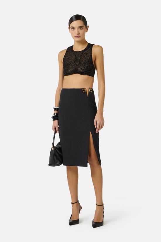 26SS 엘리자베타프랜치 스커트 GO14761E2110 black - ELISABETTA FRANCHI