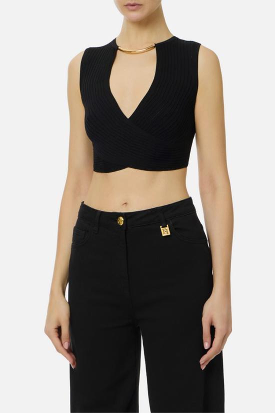 26SS 엘리자베타프랜치 탑 TK76S61E2110 black - ELISABETTA FRANCHI