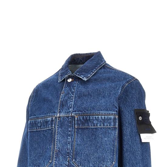 26FW 스톤 아일랜드 블루 린스 버튼 디테일 코치 재킷 L2S144100006S0J34 Blue - STONE ISLAND