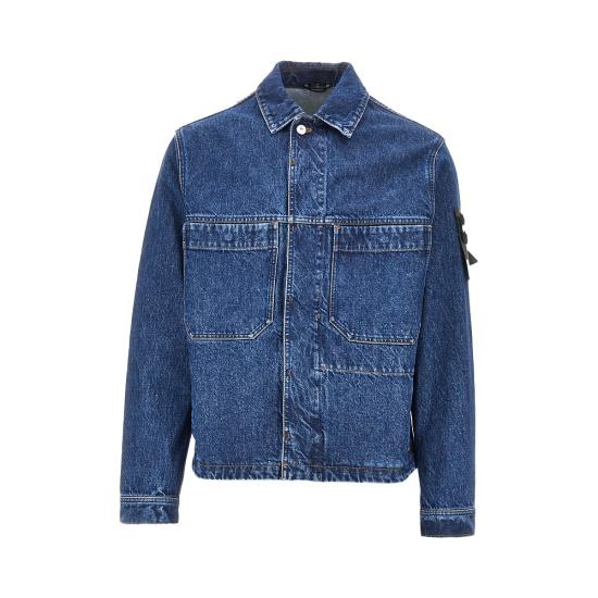 26FW 스톤 아일랜드 블루 린스 버튼 디테일 코치 재킷 L2S144100006S0J34 Blue