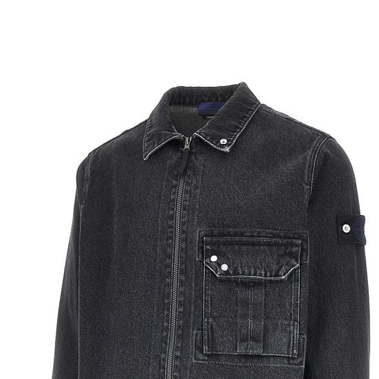 26FW 스톤 아일랜드 지퍼 디테일 컴포트 핏 오버셔츠 L2S141200002S0J32 Black - STONE ISLAND