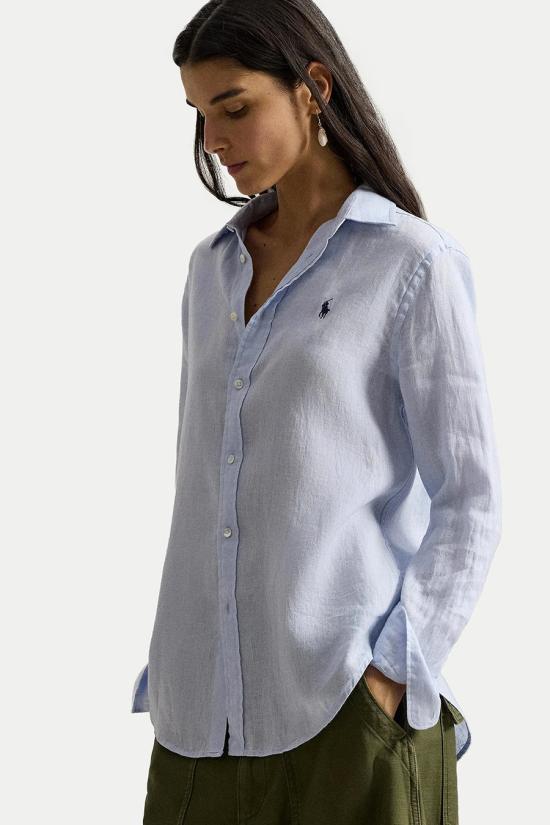 26SS 폴로 랄프로렌 포니 자수 리넨 셔츠 (211970730009) 211970730503 blue - POLO RALPH LAUREN