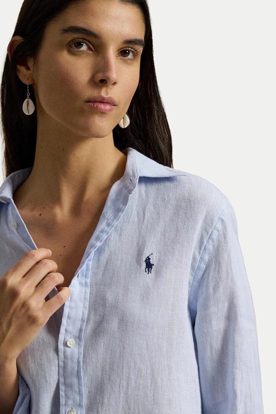 26SS 폴로 랄프로렌 포니 자수 리넨 셔츠 (211970730009) 211970730503 blue - POLO RALPH LAUREN