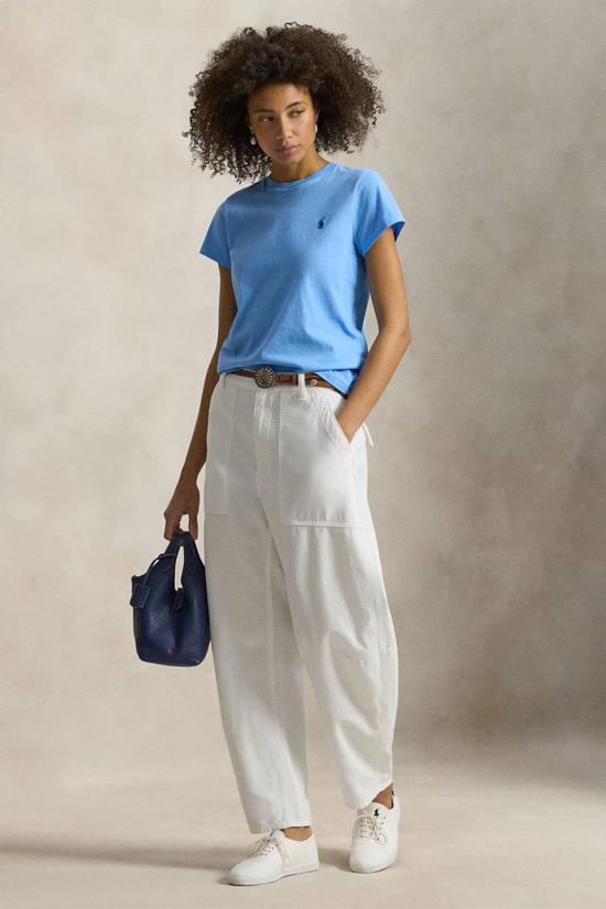 26SS 폴로 랄프로렌 클래식 핏 포니 로고 자수 티셔츠 211B14605005 blue - POLO RALPH LAUREN