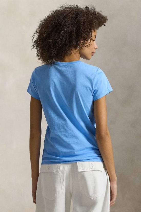 26SS 폴로 랄프로렌 클래식 핏 포니 로고 자수 티셔츠 211B14605005 blue - POLO RALPH LAUREN