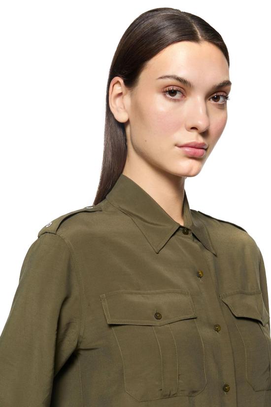  돈답 셔츠 DC379 IF0040D XXX633 green - DONDUP