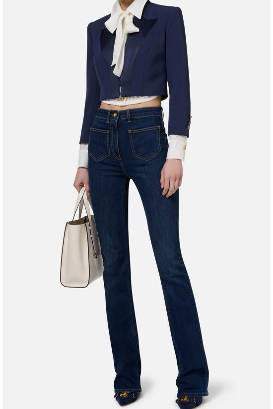  엘리자베타프랜치 데님 팬츠 pj74s46e2v380 104 Denim - ELISABETTA FRANCHI