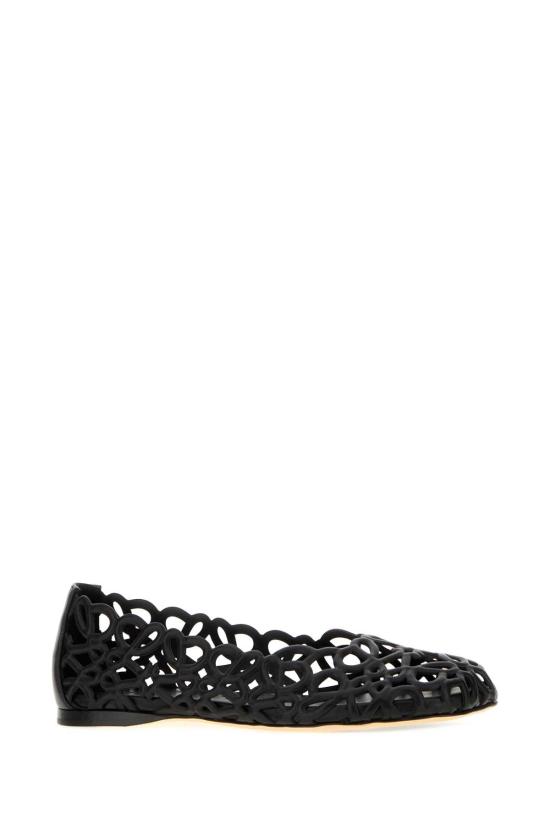 26FW 로에베 페탈 아나그램 램스킨 발레리나 LLST466X17 BLACK - LOEWE
