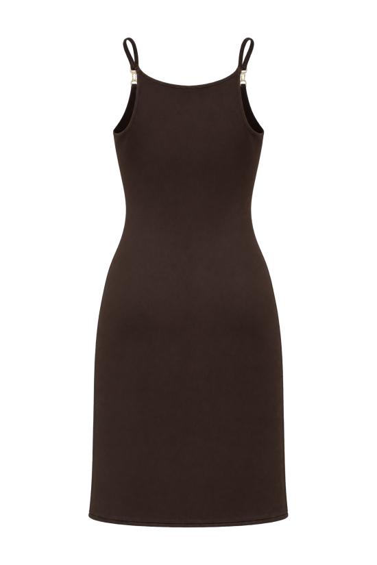 26FW 구찌 홀스빗 비스코스 크레프 저지 드레스 홀스빗 비스코스 크레프 저지 드레스 A009BHXUAPP 2206 Marrone - GUCCI