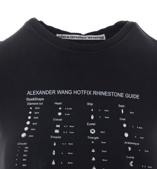 26FW 알렉산더 왕 반팔 티셔츠 1CC4261408 011 BLACK - ALEXANDER WANG