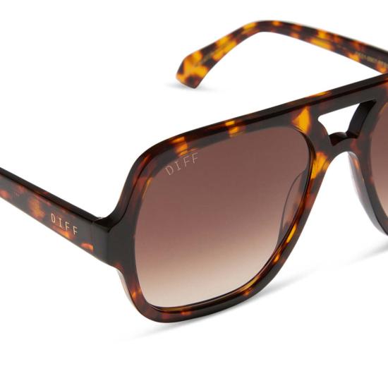  DIFF CHARITABLE EYEWEAR 안경 Diff Charitable Eyewear Layton 선글라스 리치 토터스 브라운 그라데이션 - OTHER BRANDS