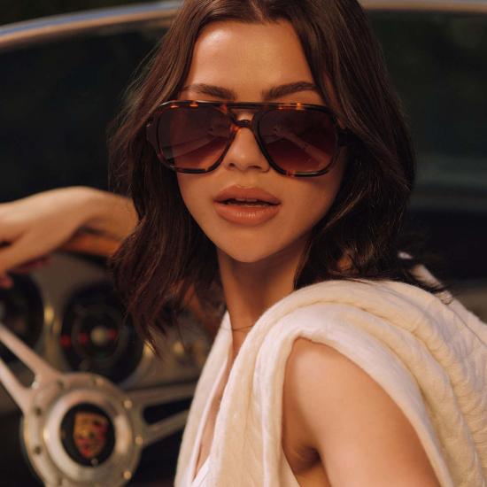  DIFF CHARITABLE EYEWEAR 안경 Diff Charitable Eyewear Layton 선글라스 리치 토터스 브라운 그라데이션 - OTHER BRANDS