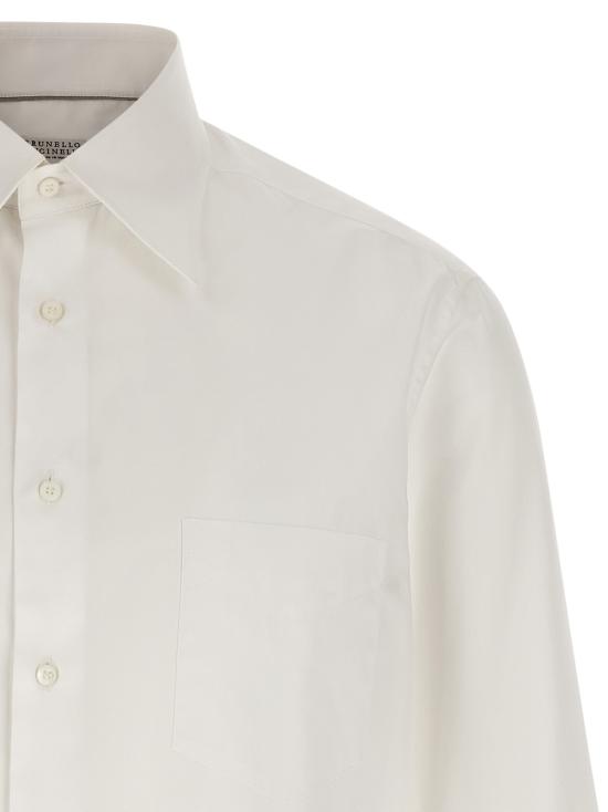 26FW 브루넬로 쿠치넬리 긴팔 셔츠 MBUC40621C159 White - BRUNELLO CUCINELLI