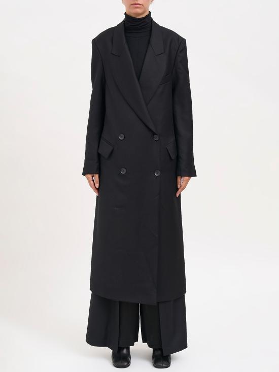 26FW 안드레아 야코브 트렌치 코트 R26WDUC14VIRGINWOOL09 Black