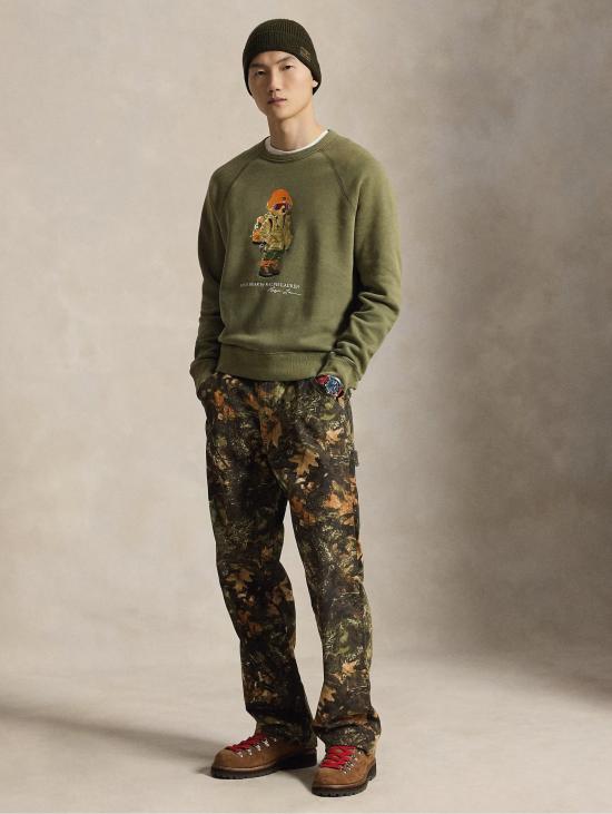 26FW 랄프 로렌 긴팔 티셔츠 펠파 지로콜로 콘 폴로 베어 베르데 - RALPH LAUREN