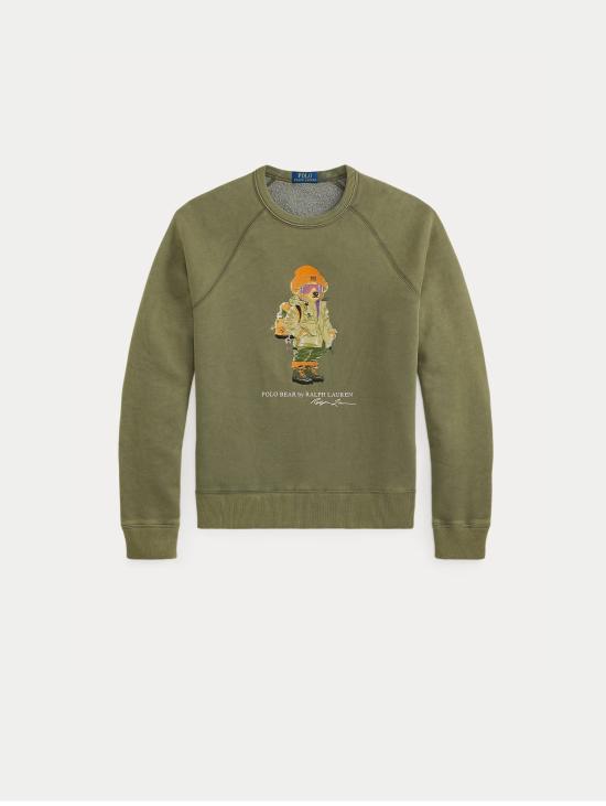 26FW 랄프 로렌 긴팔 티셔츠 펠파 지로콜로 콘 폴로 베어 베르데 - RALPH LAUREN