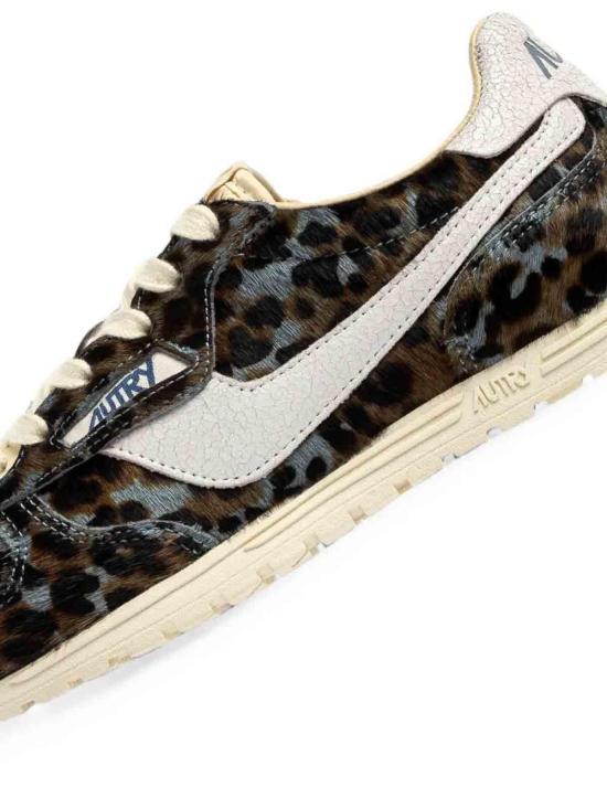 26FW 오트리 WINDSPIN 윈드스핀 스니커즈 WSLW PZ03 GRAY LEOPARD WHITE DOM - AUTRY