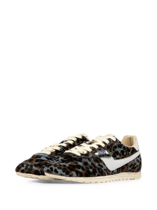 26FW 오트리 WINDSPIN 윈드스핀 스니커즈 WSLW PZ03 GRAY LEOPARD WHITE DOM - AUTRY