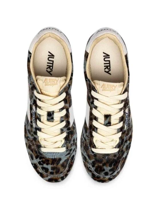 26FW 오트리 WINDSPIN 윈드스핀 스니커즈 WSLW PZ03 GRAY LEOPARD WHITE DOM - AUTRY